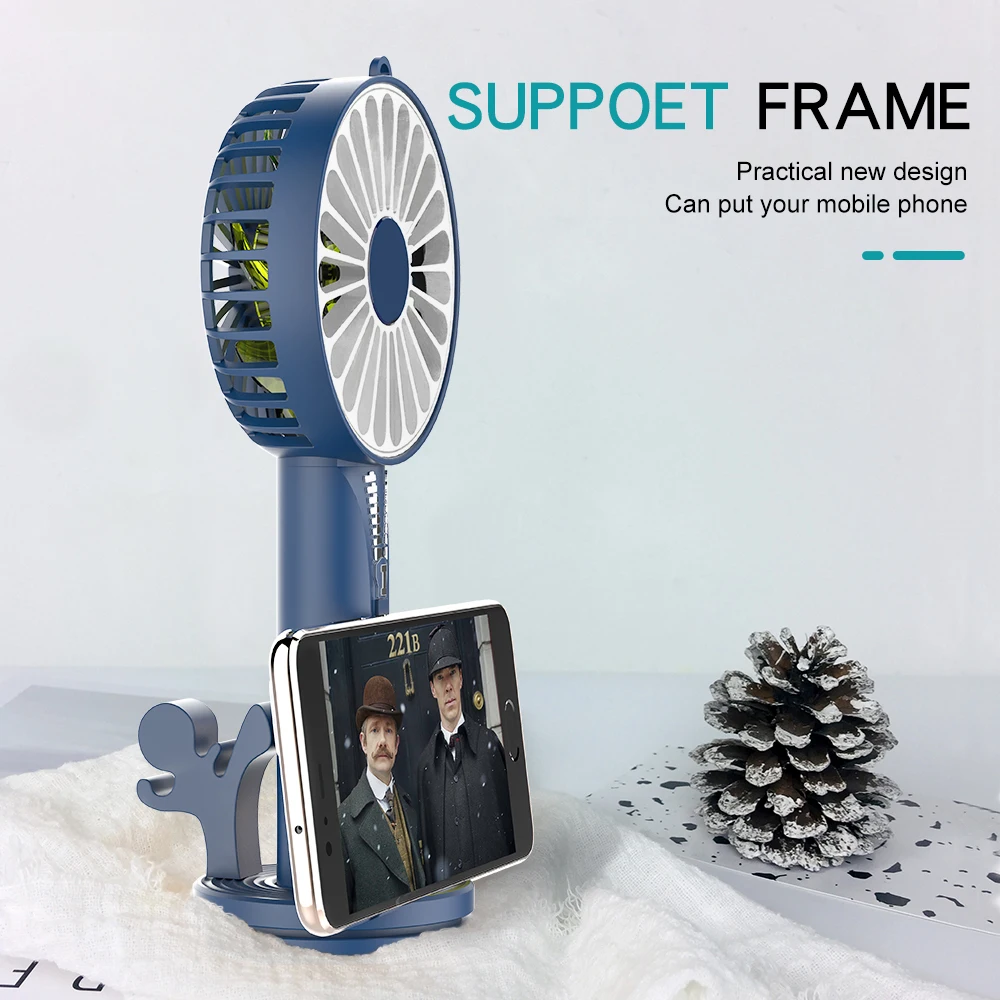 

KBAYBO USB Fan Portable Handheld Fan 3-Speed Mini USB Handy Small Desktop USB Cooling Fan Cooler