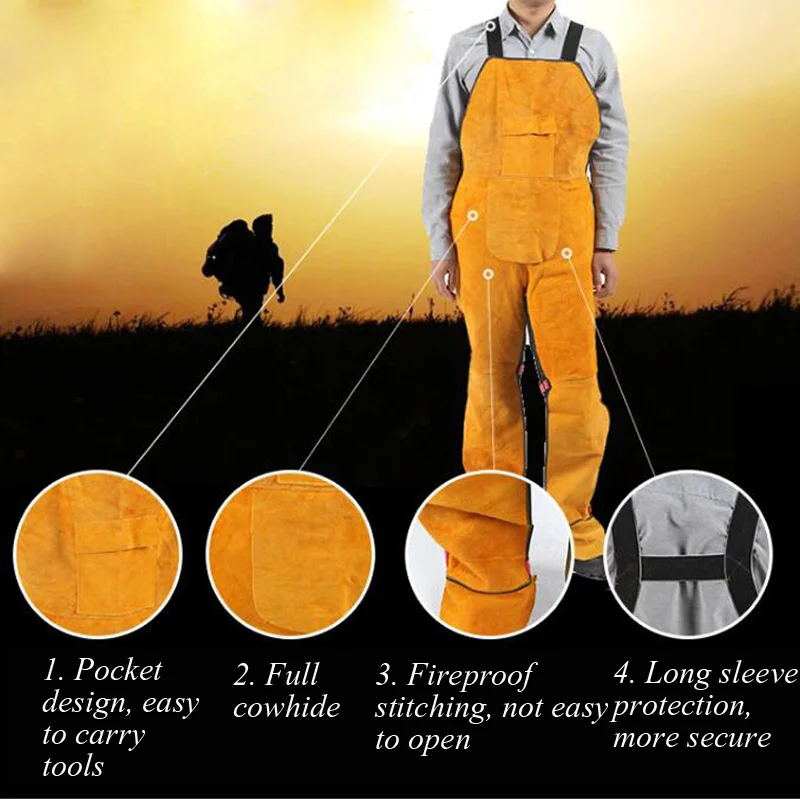 Сварочные мужские комбинезоны одежда безопасности высокотемпературная защита