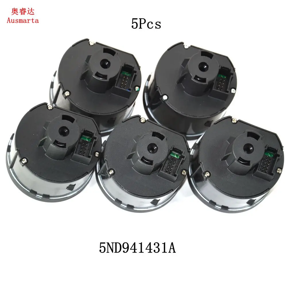 5 шт. OEM хромированный Европейский переключатель управления фарами для Golf Mk5 Mk6 Passat