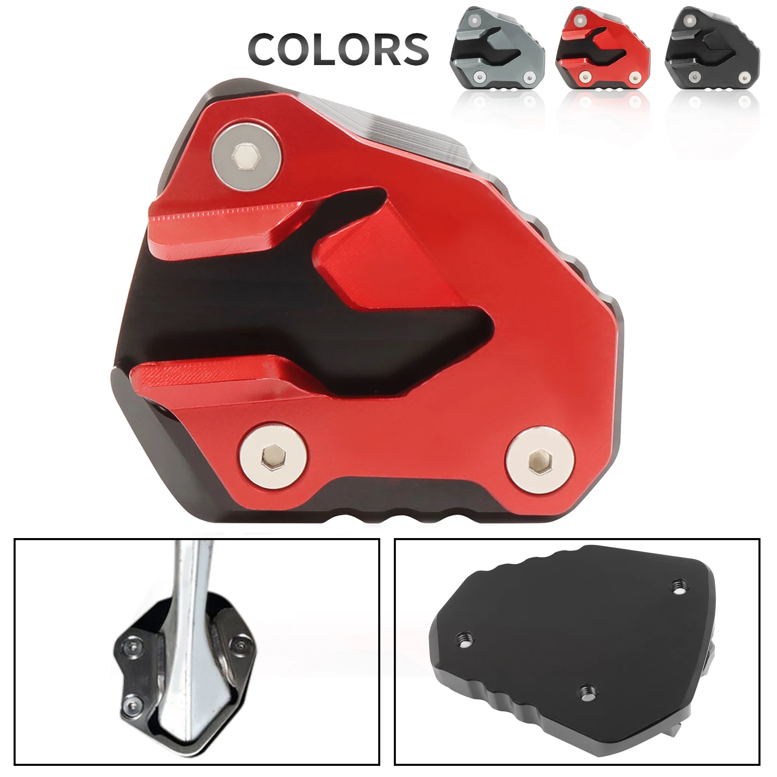 

CNC Kickstand Foot Side Stand Support Plate Pad For Tiger 800 XC 800 XCx XCa XR XRx XRt 2015-2021 Enlarge Extension Pad