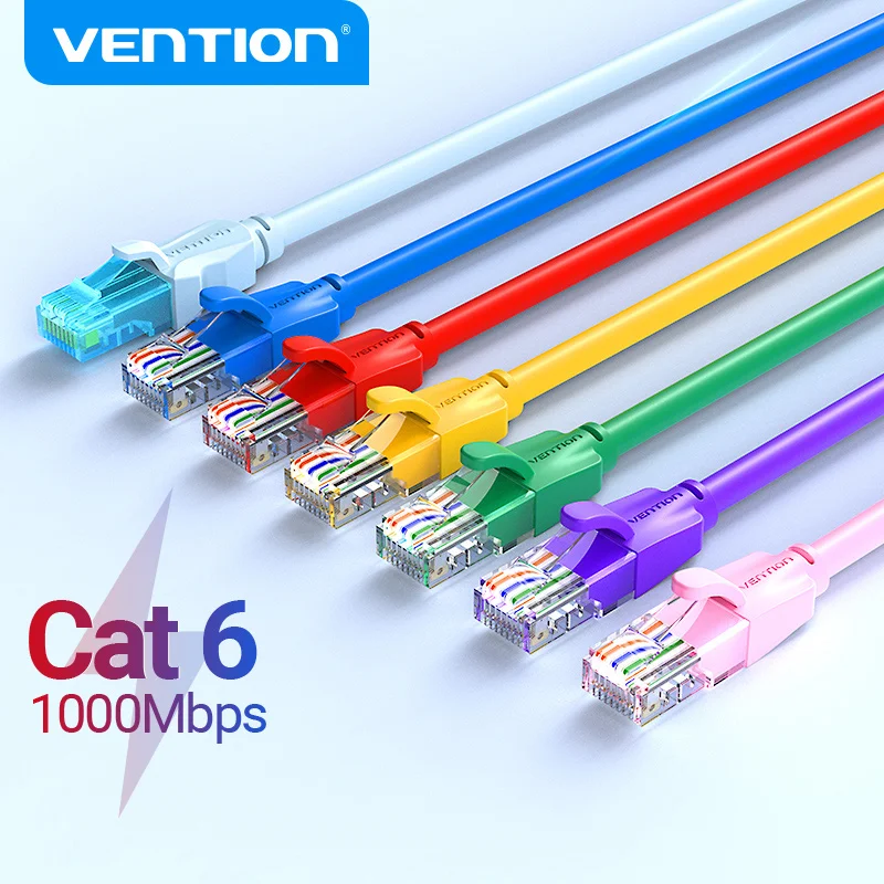 Vention-Cable Ethernet Cat 6, Cable de red de 4 pares trenzados, Cable...