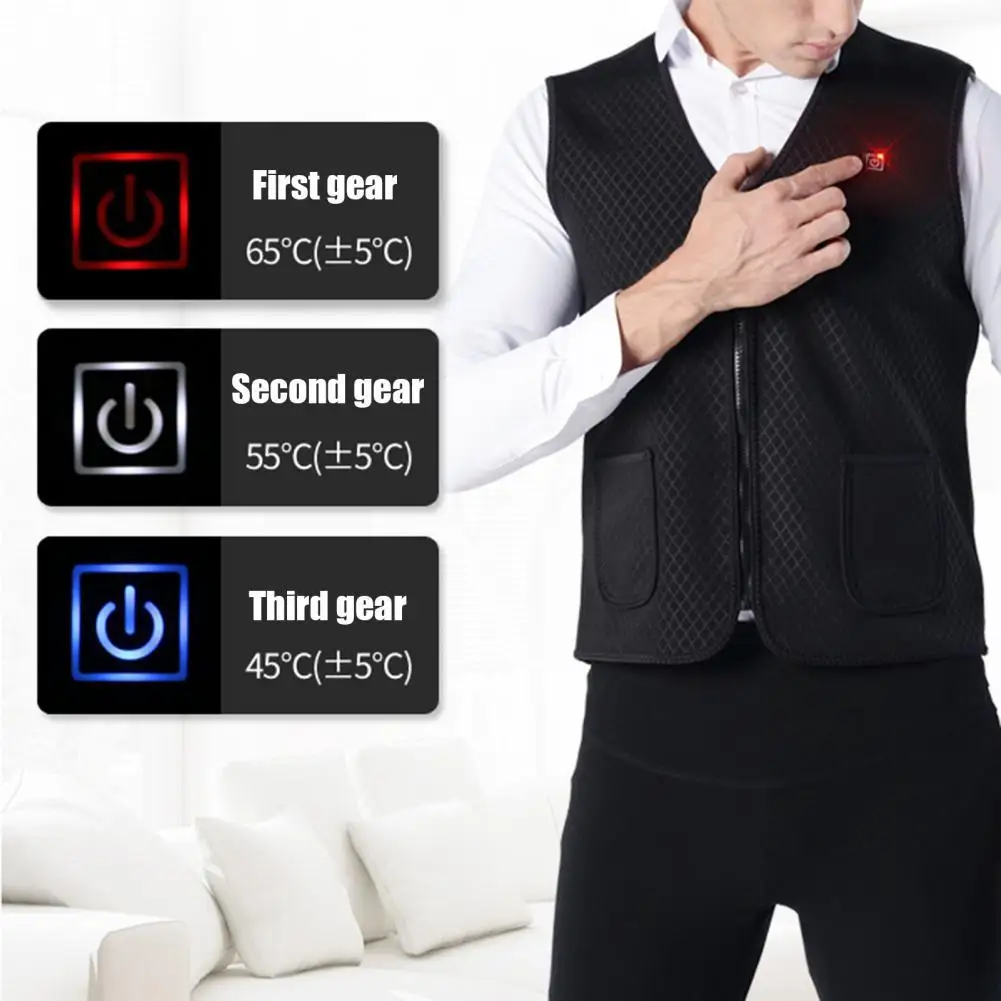 

Heated Vest Tear Resistant Heating Waistcoat Breathable Winter Waistcoat