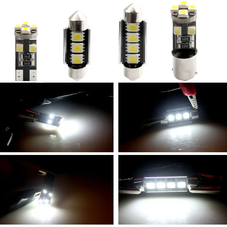 Yetaha 21 шт./компл. Светодиодная лампа для освещения салона автомобиля Купол Карта