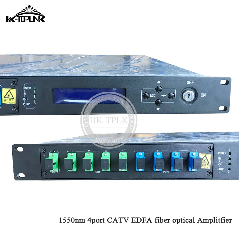 1550nm CATV WDM 4 порта * 20dBm EDFA Волоконно-оптический усилитель 1U/80 Вт Высокая мощность