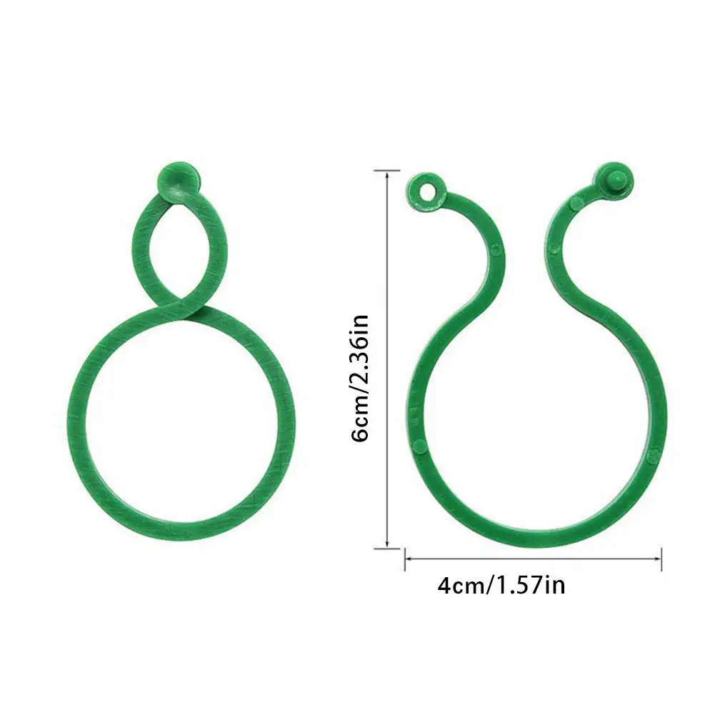 

100PCS Garden Plant Ties Clips Plant Support Clips Twisty Plant Rings For Supporting Stems Vines Grow Upright