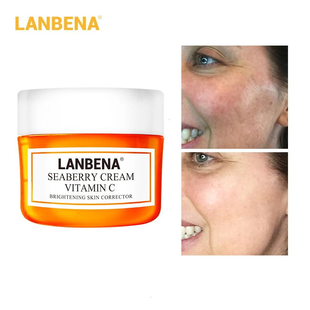 LANBENA Vitamin C Facial Cream Whitening Brighten Lifting Remove Anti Wrinkle Aging Moisturizing Face Care 40g | Красота и здоровье