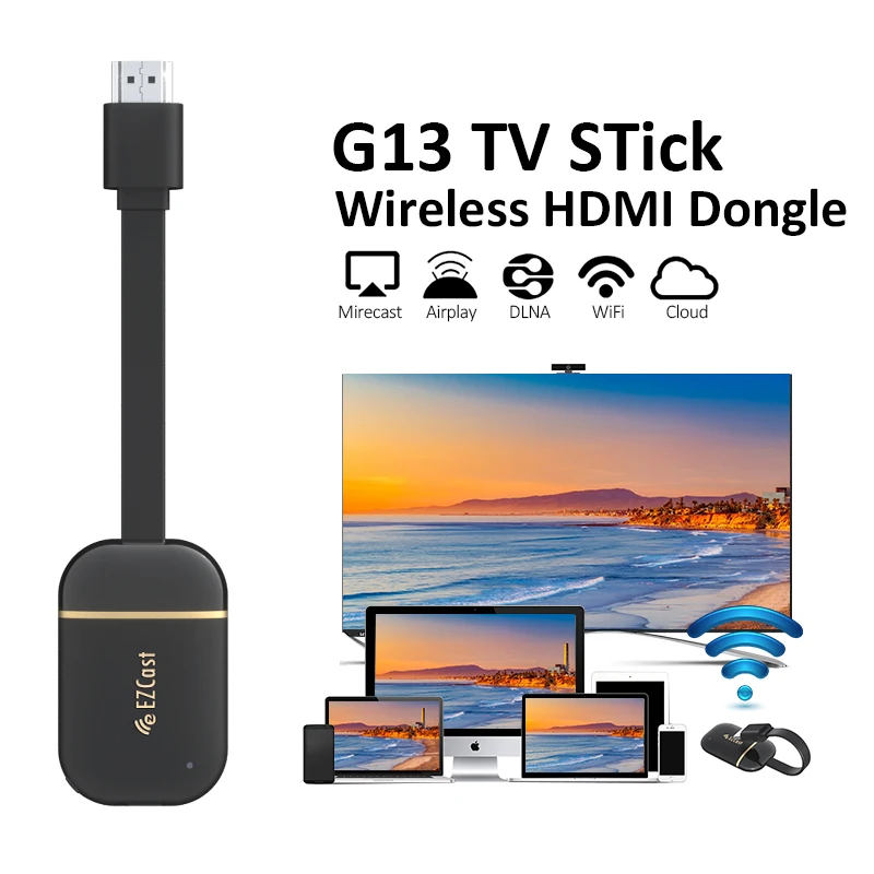 Беспроводной HDMI ТВ приставка Ezcast 2 4G 5g Android Miracast Airplay приемник Wifi ключ зеркальный