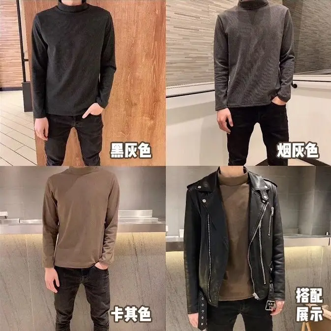 Нижняя рубашка мужская Осень-зима 2020 новая Вельветовая эластичная трикотажная с