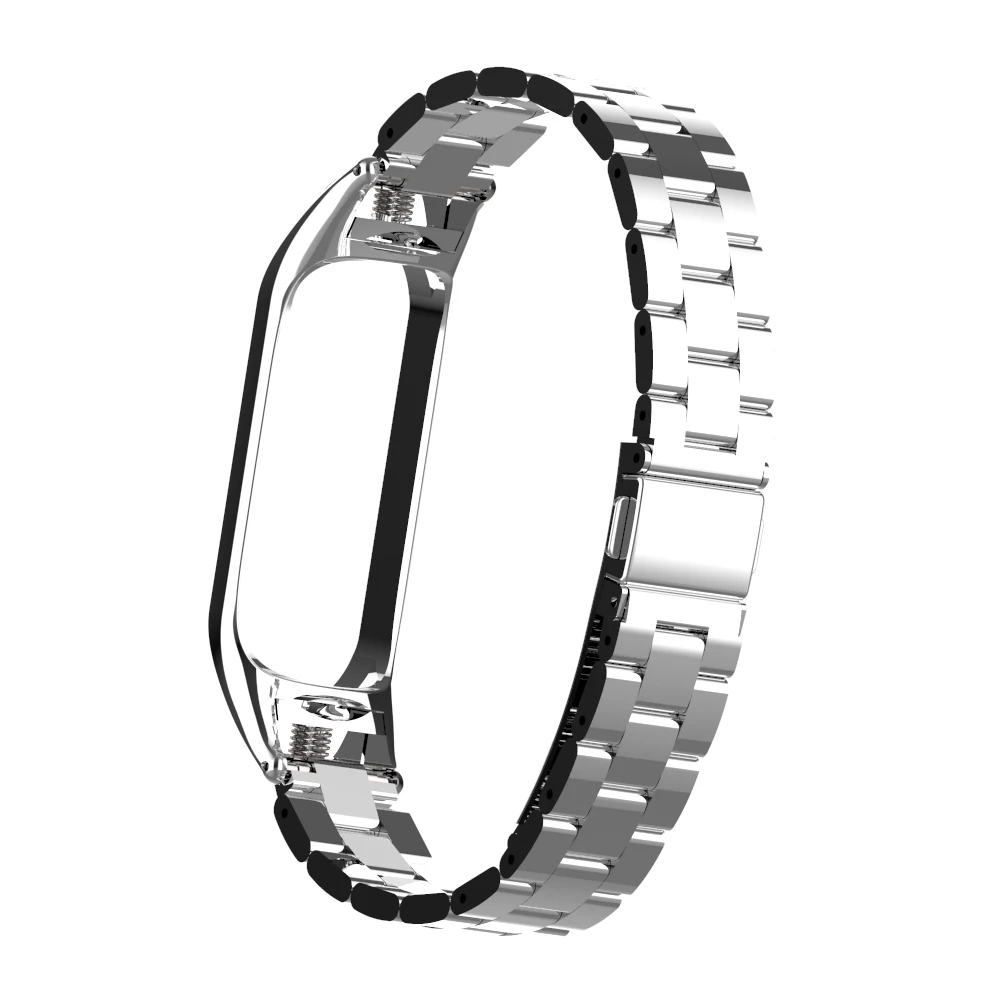 HANGRUI mi Band 4 металлический ремешок из нержавеющей стали для Xiaomi mi Band 4/3 Замена браслета mi band 4 совместимый ремешок с пряжкой