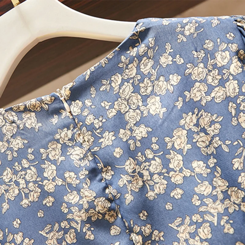 Большие размеры S-4XL женское модное элегантное платье с цветочным принтом осень