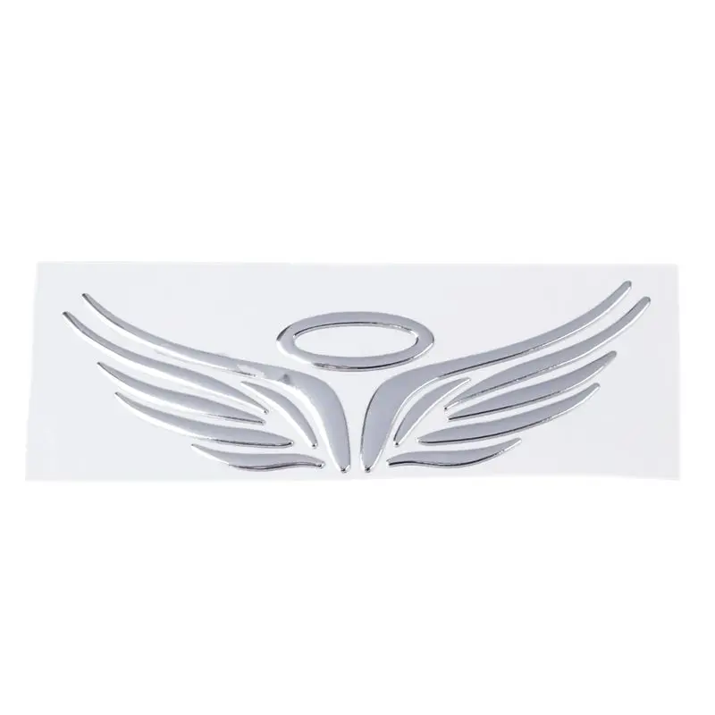 

3D Chrome Angel Wing Sticker Decal Auto Car Emblem Decal Decoration Color Silver