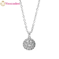 the zircon necklace that can rotate in the middle female korean fashion clavicle chain simple jewelry women necklaces