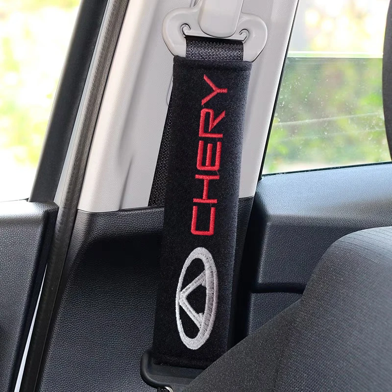 

2pcs Car Seat Shoulder Strap Pad Cushion Cover Auto Belt Protector Seatbelt Cover For Chery Fulwin QQ Tiggo 3 5 Fora T11 A1 3 A5