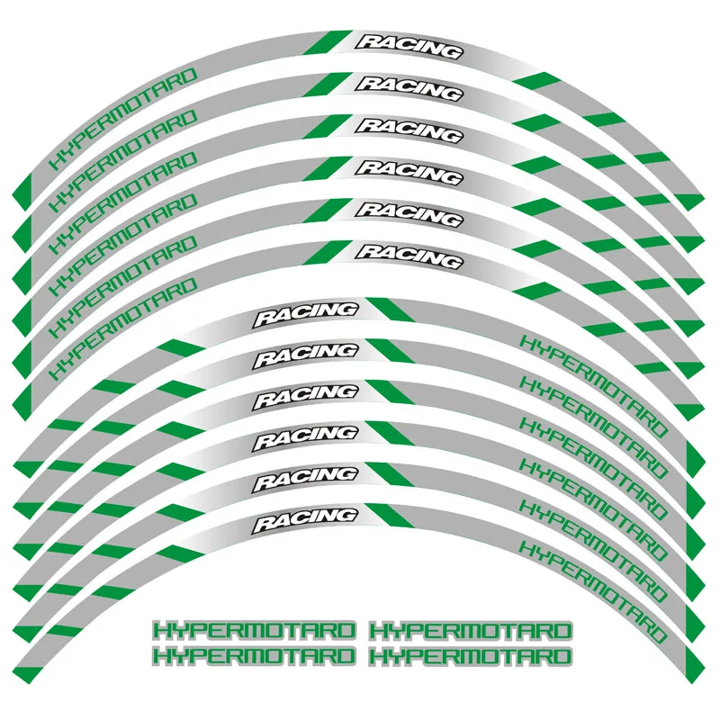 Новинка высокое качество 12 шт. подходит для колеса мотоцикла наклейка в полоску