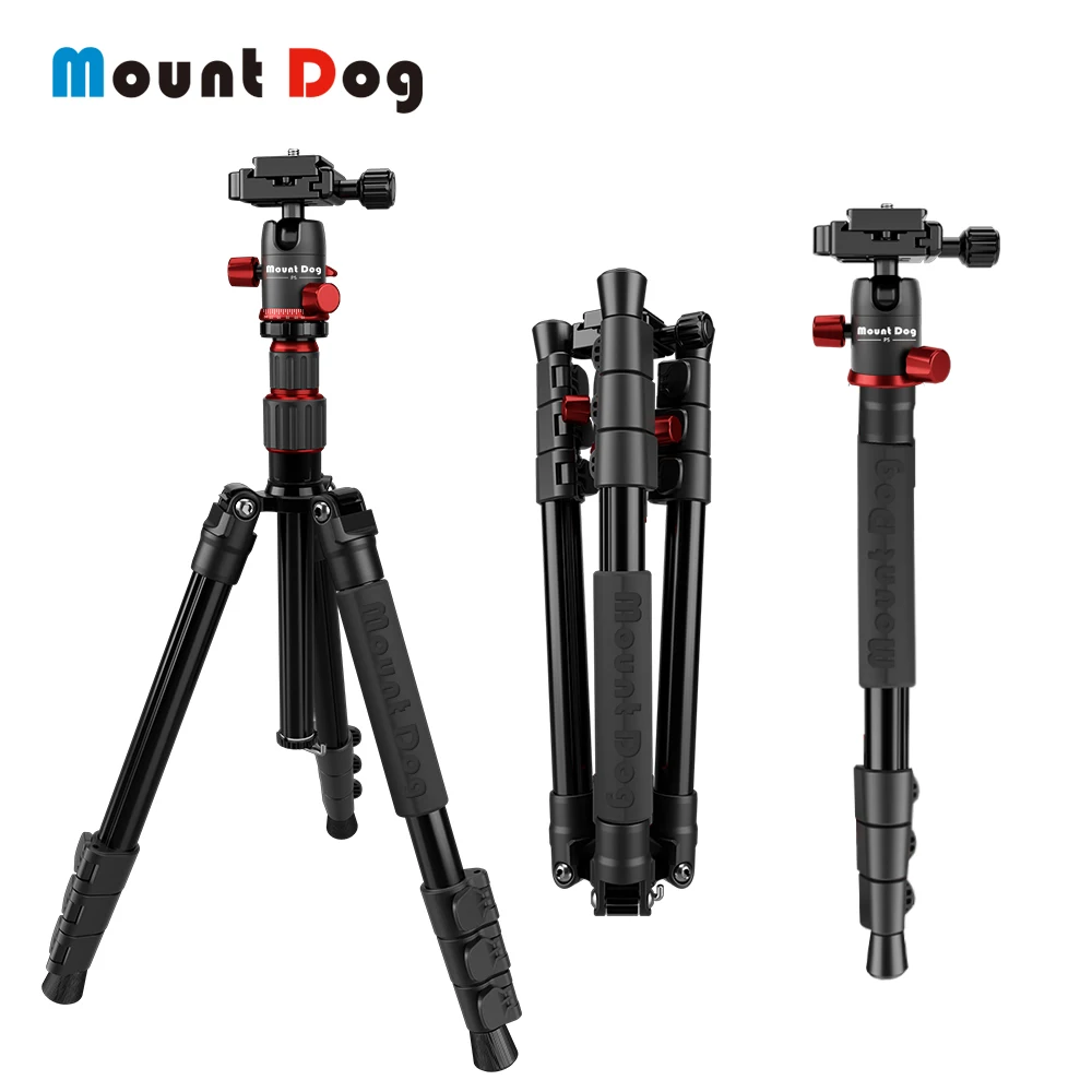 MountDog Профессиональный портативный штатив из углеродного волокна для камеры