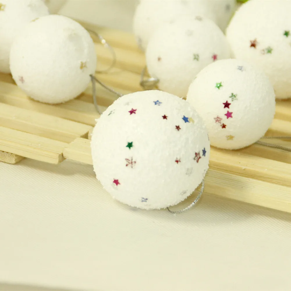 12 шт. ручная работа Рождественский снежок новые модные белые пенопластовые шары