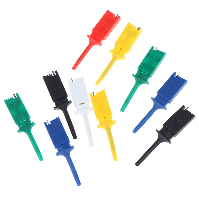 

10 PCS/set of Logic Analyzer Test Hook Clamp Logic Test Clamp Flattening Test Flat Hook Connection Color