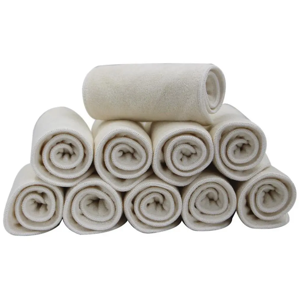 

1/10 Pcs Reusable baby Diapers Inserts 1 piece 3/4 Layer Superfine Fiber Washable babies care Eco-friendly