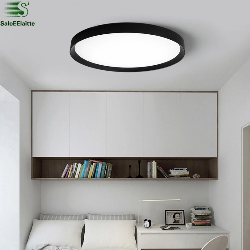 

Modern Simple Round Metal Dimmable Led Ceiling Lights Lustre Acrylic Bedroom Led Ceiling Lamp Ceiling Light Luminaria Fixtures