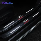 Наклейки для CHERY TIGGO 3 4 5 7 PRO 8, аксессуары, защитные наклейки, автомобильная наклейка, дверная пластина из углеродного волокна и кожи на порог