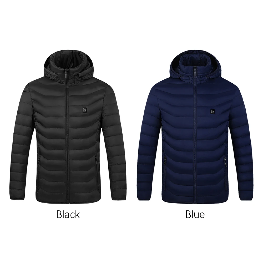 

4 Areas Heated Jackets With Hood USB Men Women Winter Coat Outdoor Electric Heating Jackets Warm Thermal Coat Cloth Heated Vest