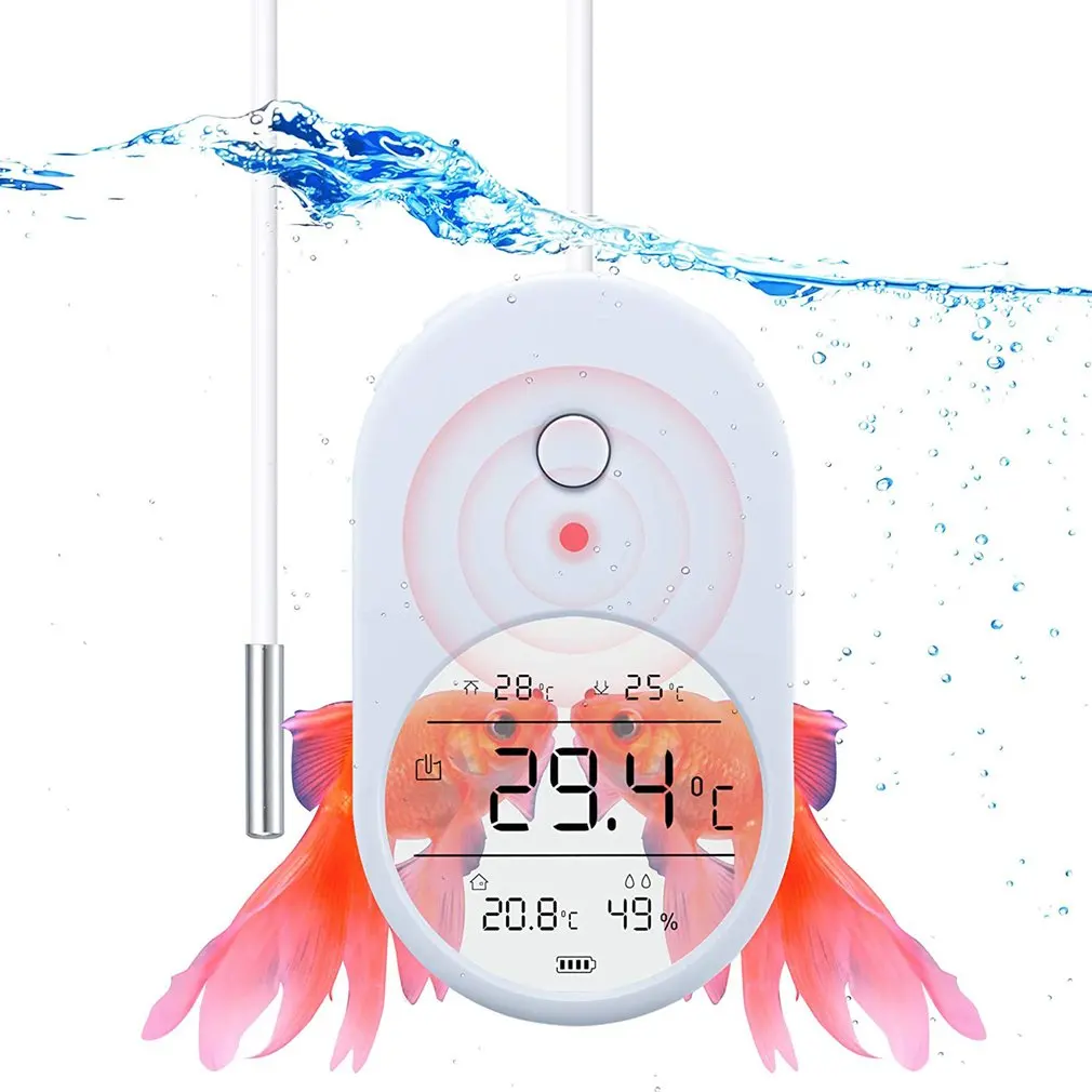 New LCD Fish Tank Aquarium Thermometer With Alarm Digital Temperature Gauge Hygrometer Probe For Brewing Beer | Дом и сад