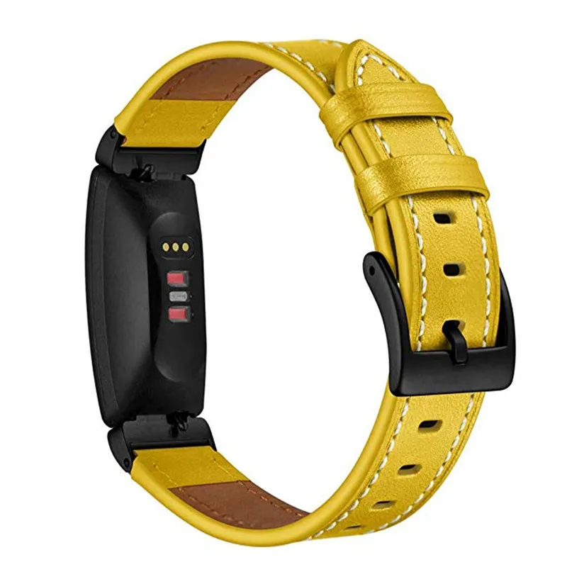 10 цветов браслет из натуральной кожи ремешок для Fitbit Inspire/Inspire Hr браслеты для Fitbit Inspire фитнес-трекер - Цвет: 5