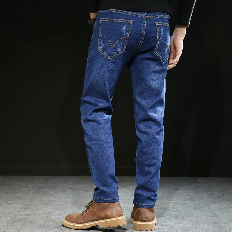 Модные мужские джинсы большого размера 7XL эластичные джинсовые брюки