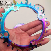 2020 new mtb bicycle round shape narrow wide chainwheel 30t 38t 104bcd chainring bike circle crankset single plate bicycle parts