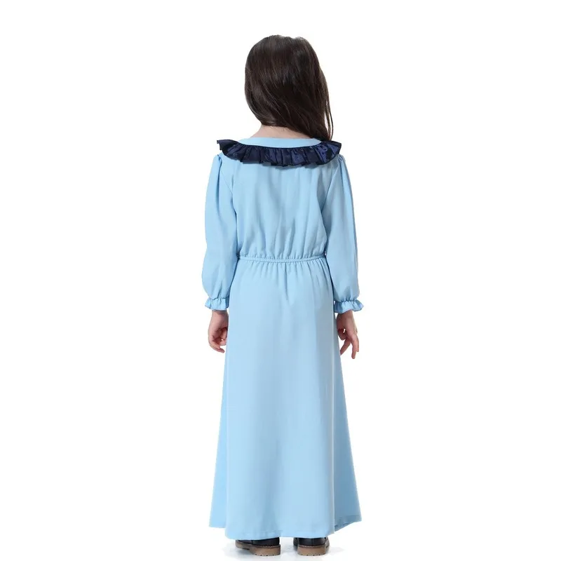 

Muslim Southeast Asian Girl V-neck Maxi Dress Abayas for Women European Clothing Dress Kaftan American Clothing