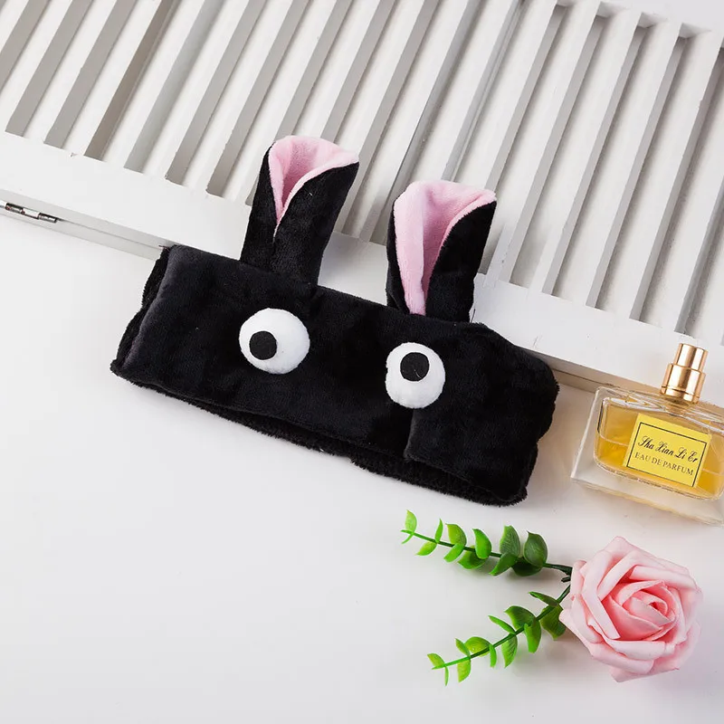 Модная женская зимняя повязка для волос с заячьими ушками и большими глазами