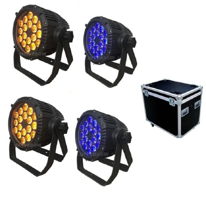 Dmx par light 18x10w rgbw 180w водонепроницаемый светодиодный 64 rgbwa uv ip65 уличный par-светильник