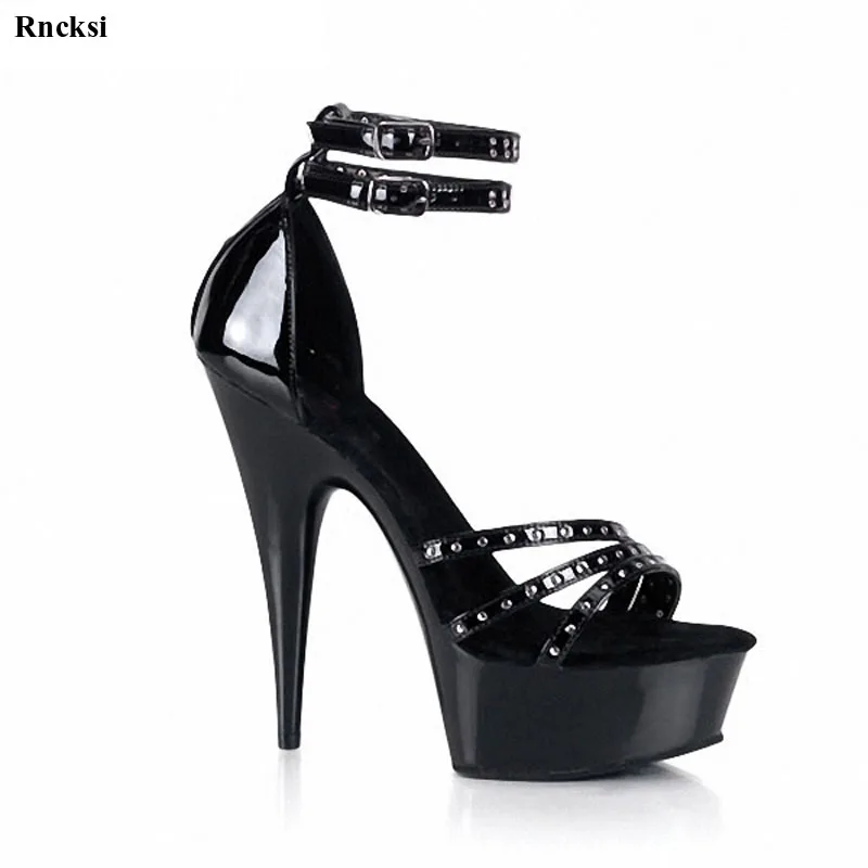 

Rncksi New Fashion Women Shoes Sexy 15cm Thin High-Heels Platform Shoes Strap Nightclub Pole Dancing Shoes Open Toe Sandals