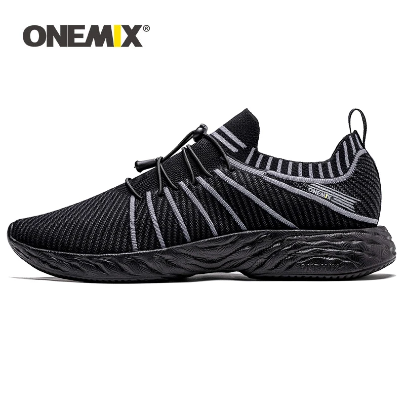 

ONEMIX cool Men Retro Running Shoes Knitted Vamp Sneakers Light Breathable Men Vulcanized Shoes Outdoor Jogging Walking Trainers