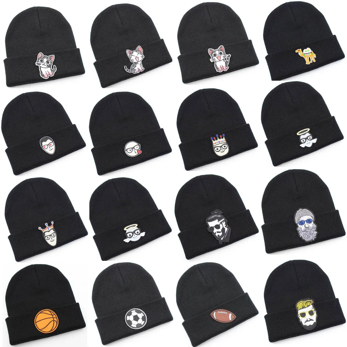 Вязаная шапка для мужчин и женщин регби стиль кошек головной убор кепка без