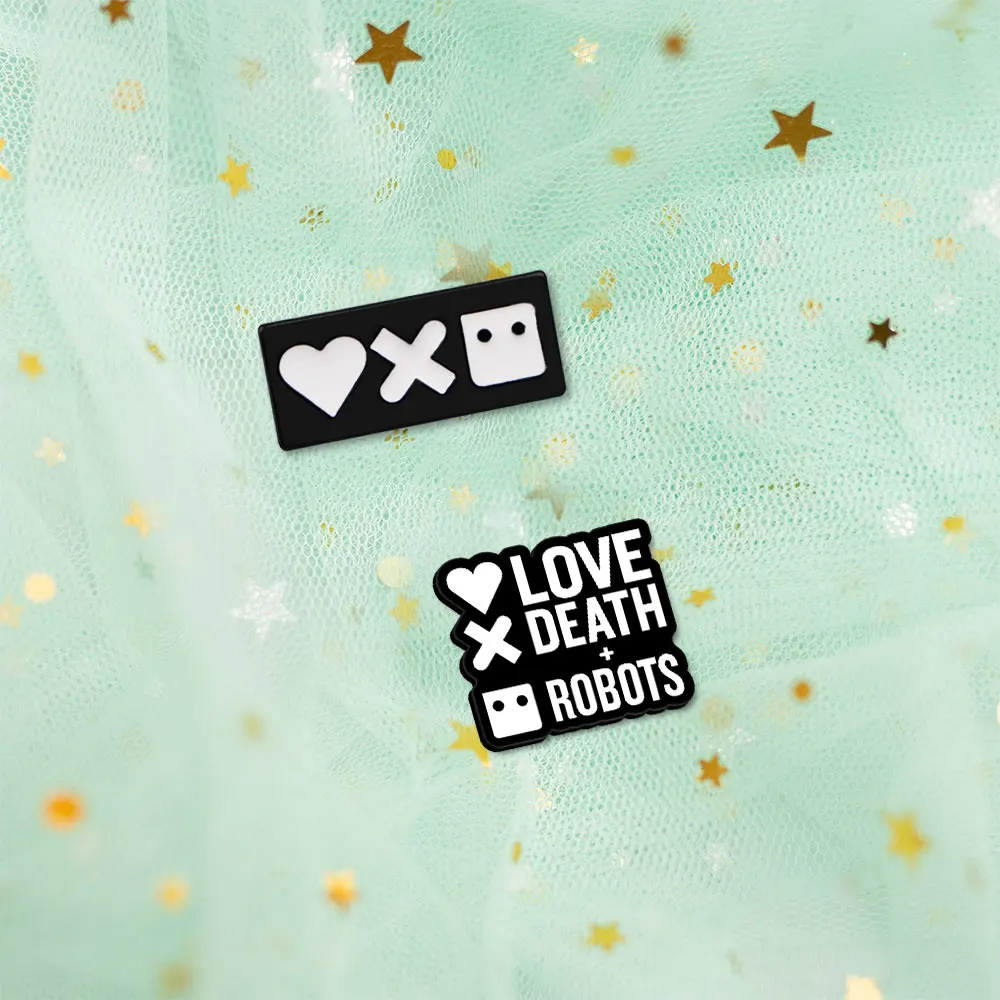 Женская эмалированная заколка Love Death &amp рюкзак в виде робота металлическая