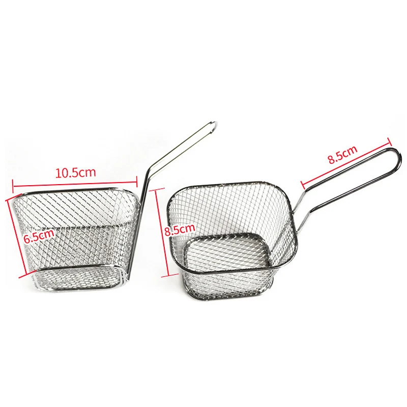 Портативная мини-корзина для жарки с чипсами из нержавеющей стали сетчатый