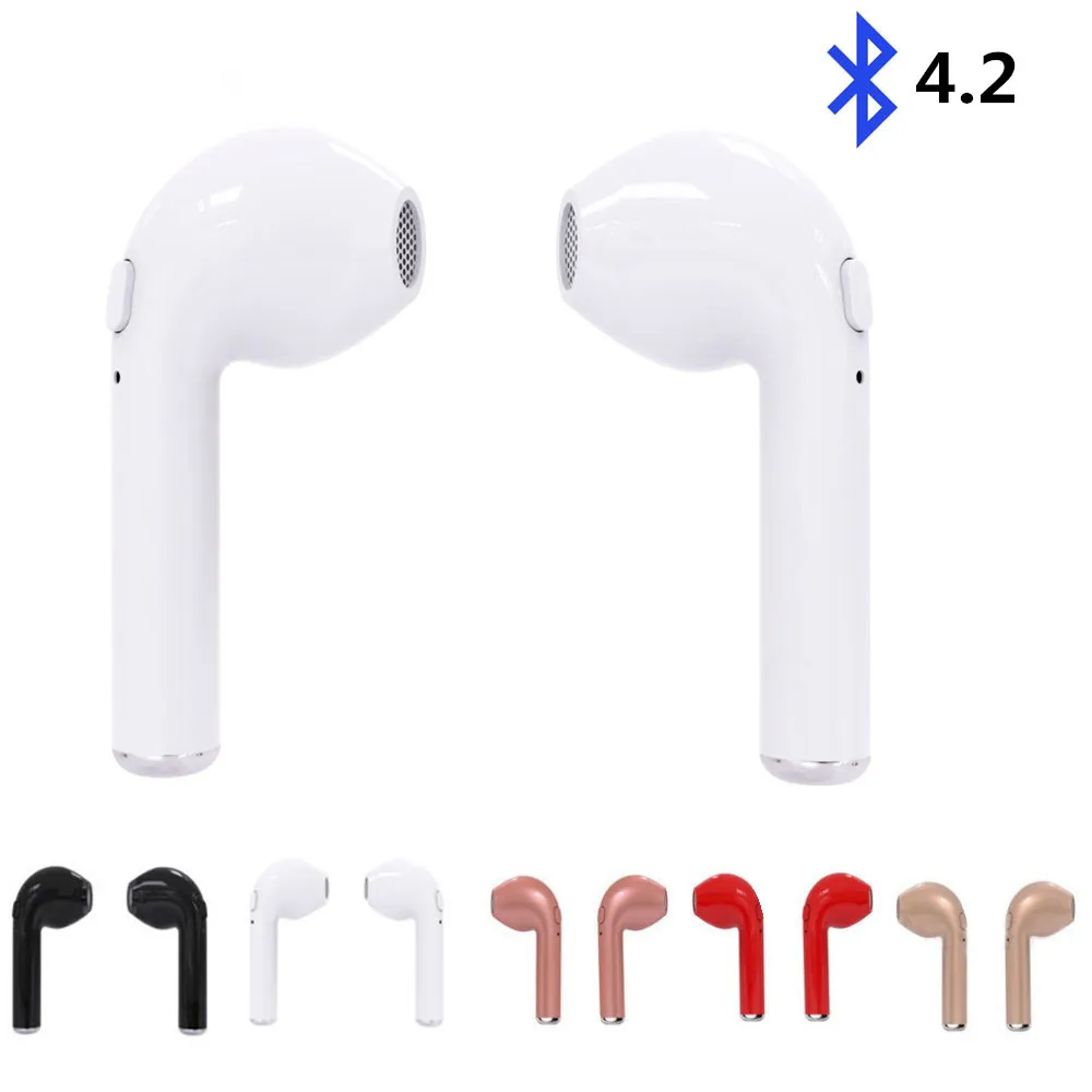 TWS Wireles наушники мини Bluetooth V4.2 стерео гарнитура для Iphone X 8 PLUS 7 plus 6s 6 Galaxy S8|Наушники и