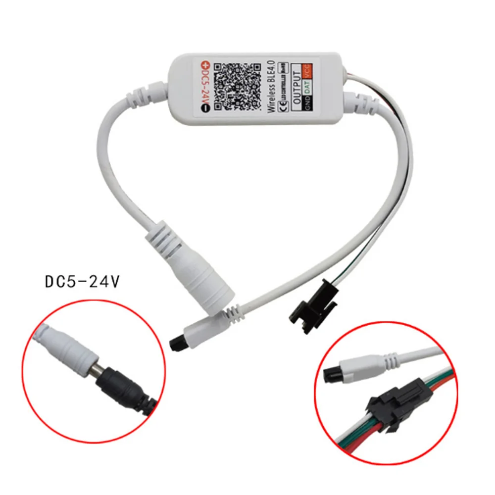 Пульт дистанционного управления WS2812B WS2811 21 клавиша Bluetooth 5-24 В 1024 светодиодов |