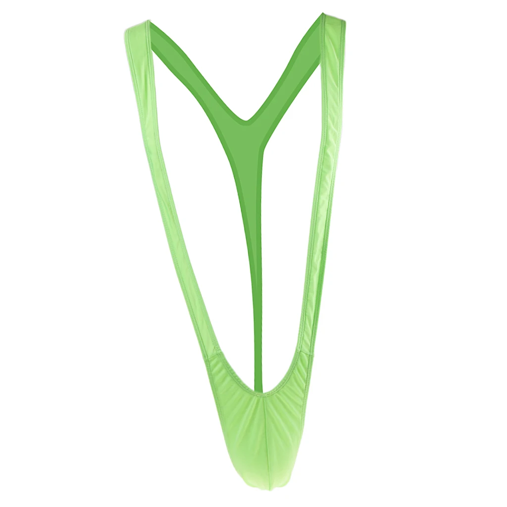 Мужской сексуальный флуоресцентный зеленый Манкини нижнее белье Borat костюм