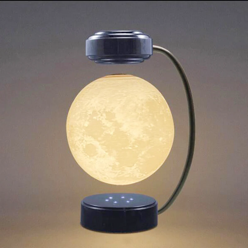 저렴한 3D 마그네틱 공중 부양 달 모양 LED 야간 조명, 회전 무선 달 공 플로팅 램프, 침실용, 참신한 크리스마스 선물
