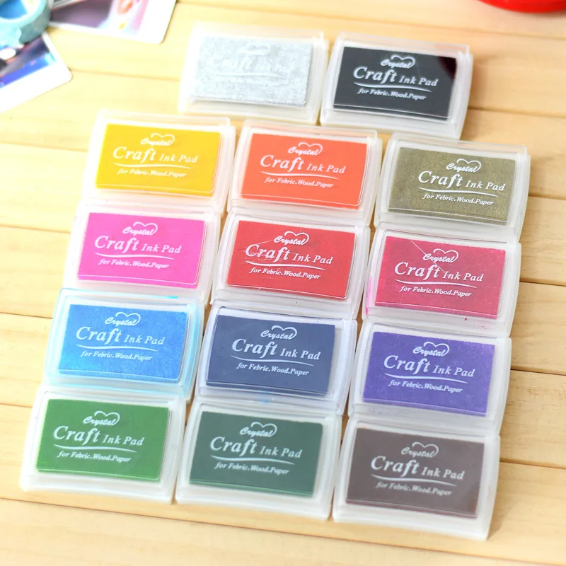 15 цветов чернильных подушечек крафтовые чернильные подушечки резиновые штампы