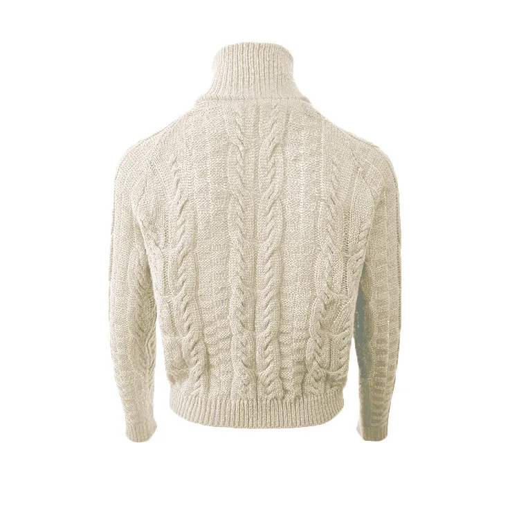 

Women Winter High collar sexy umbilical twist Casual Knitted Pullovers Long Sleeve Loose Sweater