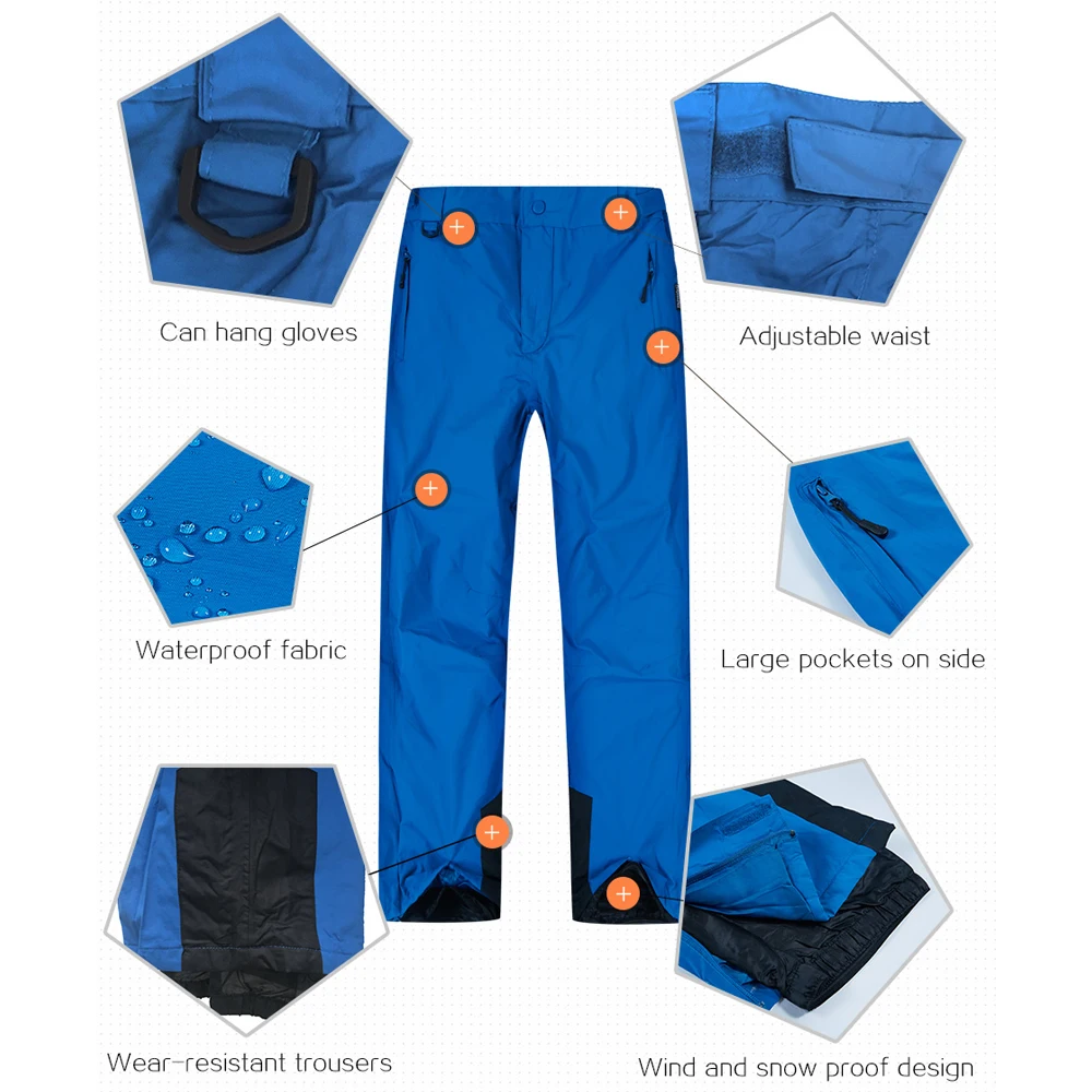2020 лыжные штаны мужские зимние уличные тонкие супер водонепроницаемые