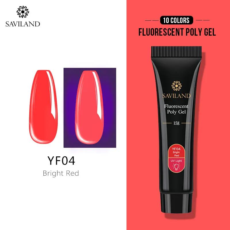 YF04 Soak off флуоресцентный поли гель быстрое строительство УФ-светодиодный гель для наращивания ногтей поощрения поли гель расширений Гель-лак для ногтей - Цвет: YF04