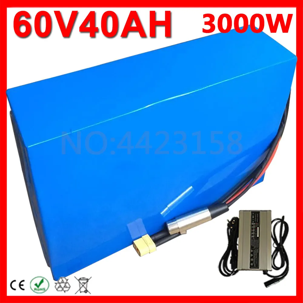 Литиевая батарея 60 в для электрического велосипеда В 20 А 25 30 35 40 электродвигателя