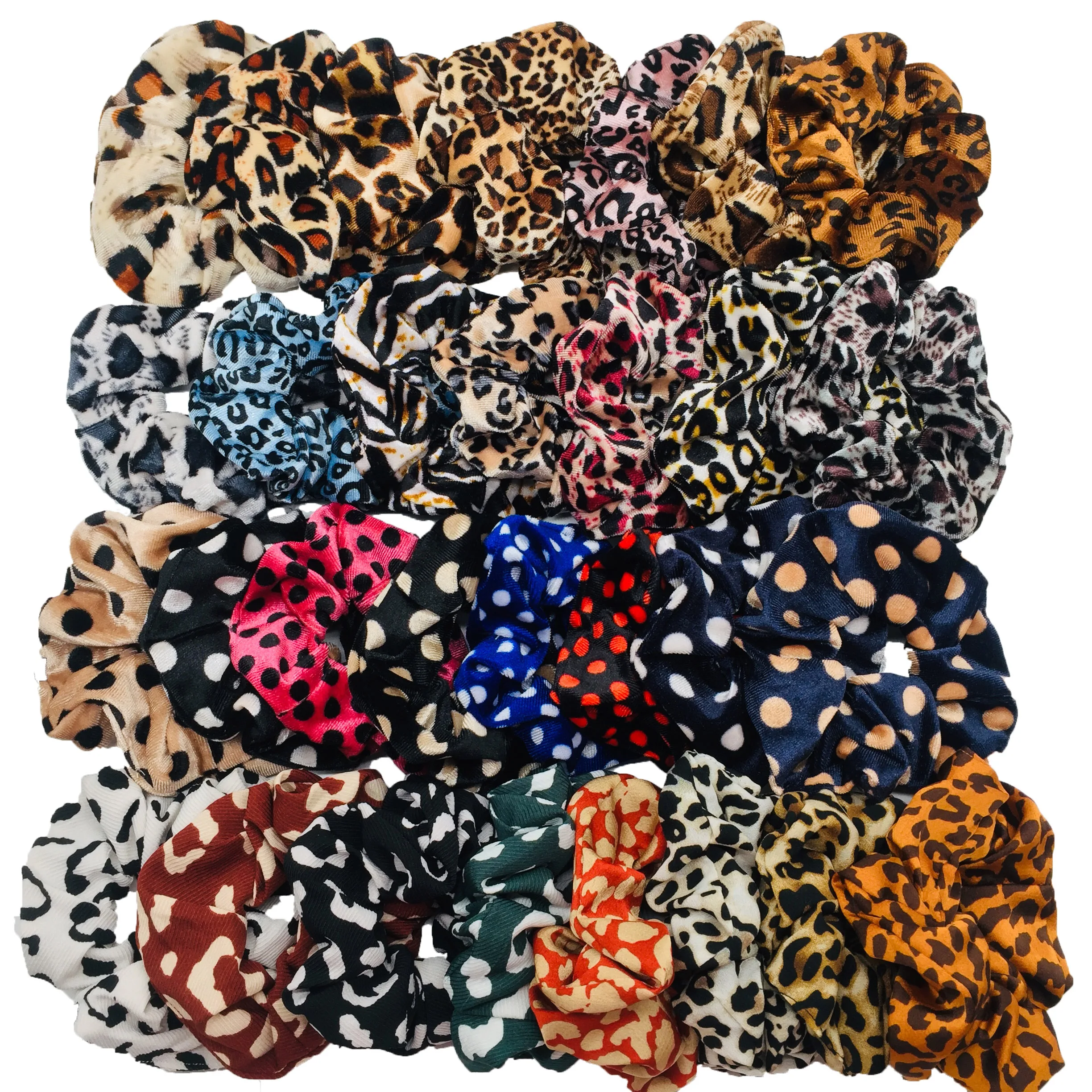 Женский бархатный аксессуар для волос Scrunchies леопардовые резинки-держатели