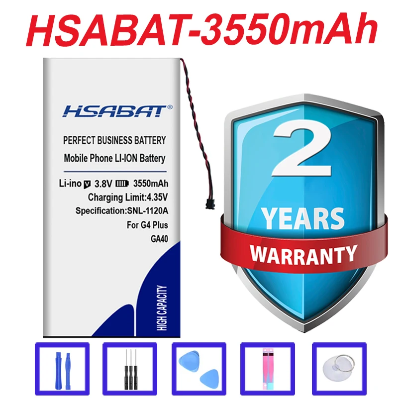 HSABAT 3550 мАч оригинальная запасная батарея для мобильного телефона GA40 для Motorola Moto G4 Plus