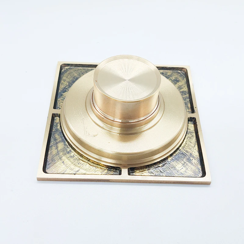 Латунный Слив для душа квадратный настил из нержавеющей стали ванной и кухни