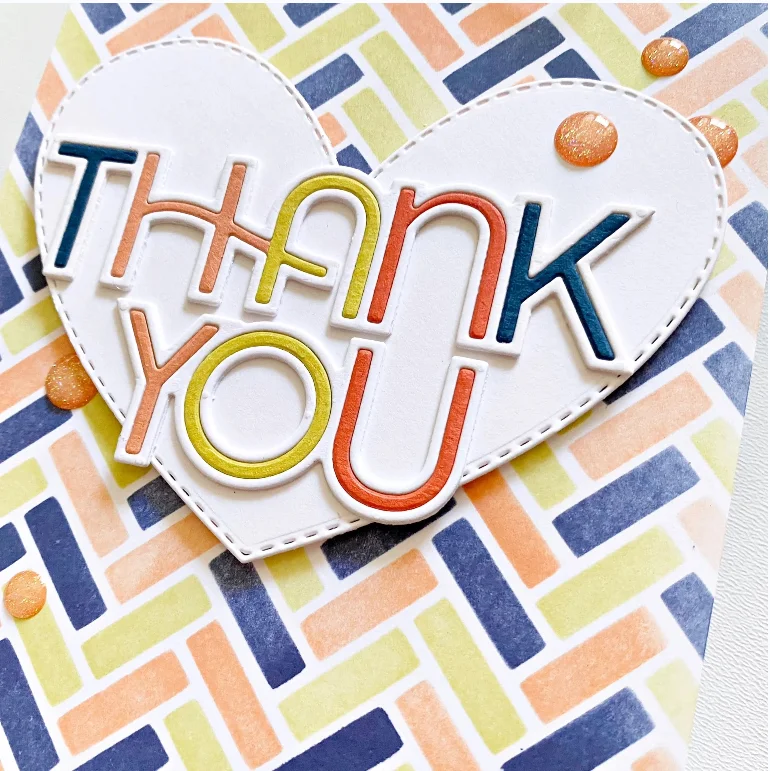 Металлические штампы с надписью thank you коврик для вырезания форма карточек